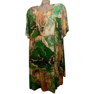 Dames Tuniek - Jurk - van Viscose - 95CM/62CM Onesize 38-42 groen