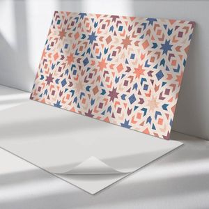 Wallfluent Vinyl Wandpaneel - Geometrische patronen in harmonie Zelfklevend Muurpaneel - 120 cm x 60 cm - Beige Vinyl Wandpaneel - 1 stuk - Rechthoekig Wandbekleding Vinyl - Patroon Wandpaneel - Vinyl Wandbekleding - Wandpaneel Keuken en Badkamer