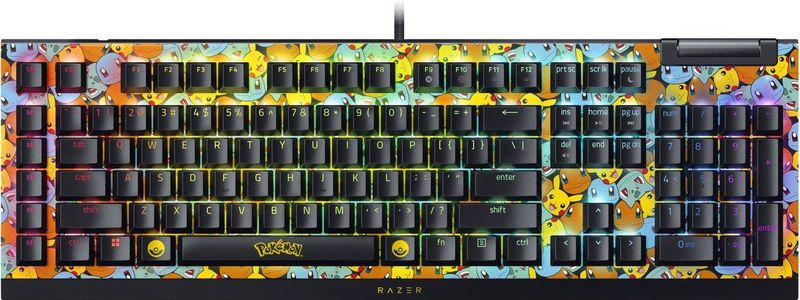 Razer - BlackWidow V4 X Pokémon Edition - Mechanisch Gaming Toetsenbord - Groen - Chroma RGB