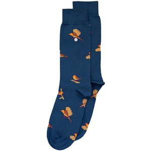 Alfredo Gonzales - Enkelsokken - Roodborstje - Blauw - Slijtvast Katoen
