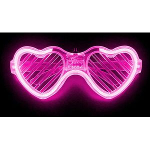 T.O.M. -Led bril- hart - Barbie bril - Roze - Partybril- Led Light Up Bril - Lichtgevende Bril - Barbie Bril met LED verlichting - Bril met Licht - Feestbril - Party Bril- Carnaval bril- Festival bril led