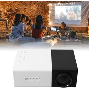 Miniprojector, 1080P Full HD-videoprojector, Draagbare Buitenbioscoopprojector, Hifi-stereoluidsprekers, HDMI, USB, Smartphone, Tablet, Tv-sticks
