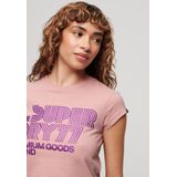 Superdry - T-shirt - Dames - Retro-glitterlogo