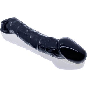 Oxballs - Muscle Geribbelde Penis verlenger sleeve extender - Zwart