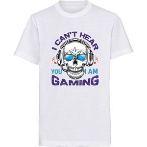 Gaming Skull -shirt - Gamers T-shirt - T-shirt kinderen - Maat 164 (13 - 14 jaar)