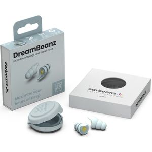 Earbeanz DreamBeanz Oordoppen voor Slapen - FullBlock - Sleep Plugs - Slaapoordoppen tegen Snurken - Perfecte Pasvorm voor alle soorten Slapers - Lichtblauw