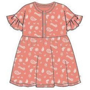 Ducky Beau-Baby Girls Dress-Burnt Coral