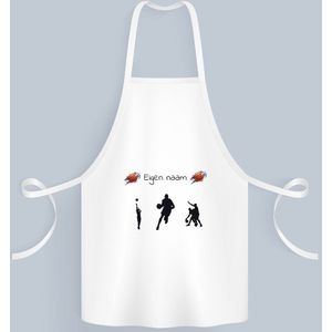 Akyol - basketbal met eigen naam - Keukenschort - Basketbal - jongens en meisjes - cadeau - verjaardag - geschenk - gepersonaliseerd - jongens en meisjes - 82 bij 71 cm