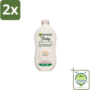 Garnier - Body - Bodylotion - Sensitive 7 Days - Verzachtend - Havermelk & Probiotica - 400 ml - Voordeelverpakking - 2 stuks - Lichaamslotion - Gevoelige huid