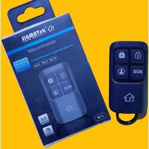 eTiger Sigmatek RC1 Afstand bediening 315 / 433MHz voor alarm centrales en Home Assistance / Homey bij volle batterij 80m zendvermogen