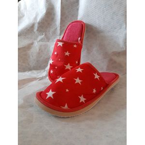 pantoffels instappers- rood - dames - maat 40-41