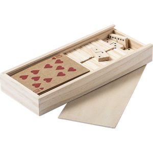 Spelset - Speelkaarten & domino stenen - Spellen - Denkspel - 2 in 1 - Reisformaat