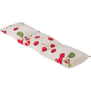 Kersenpitkussen Langwerpig Cervico - 52 x 13cm - Ecru met Kersen