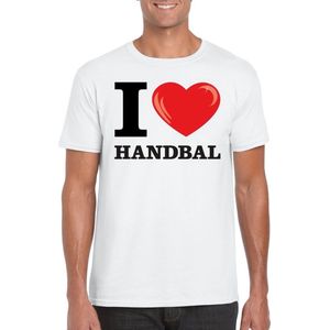 I love handbal t-shirt wit heren XXL