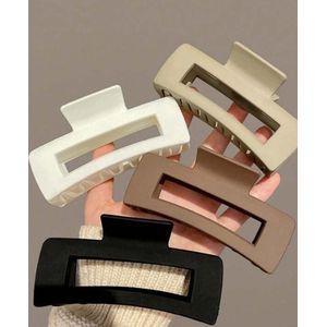Haarklem - Haarclip - Haarspeld - Haaraccessoire - Kunststof - Recht Model - 8.5cm - 4 stuks