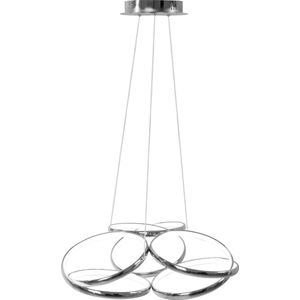 Plafondlamp hanglamp led modern design - aluminium plafondlamp hangend led voor binnen met afstandsbediening - led plafondlamp kleur intensiteit instelbaar - moderne luxe hanglamp chroom remote control kleurtemperatuur instelbaar