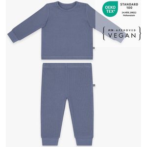 Pyjama 2-delig voor baby's en kinderen, lange mouwen, ademend & temperatuurregulerend, katoen en viscose, zacht voor de huid, stijlvol ribeffect