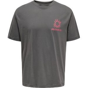 ONLY & SONS ONSOZZY LIFE RLX SS TEE Heren T-shirt - Grey Pinstripe