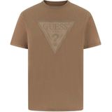 Guess - Cn Ss Driehoek Logo T-shirt - Elk Brown - Volwassen