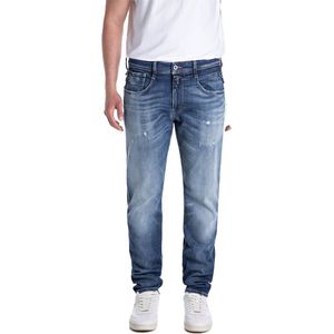 Replay - Anbass Hyperflex - Jeans - Blauw - Stretchmateriaal