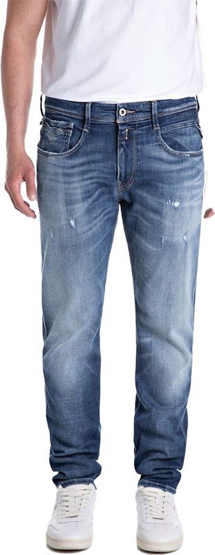 Replay - Anbass - Jeans - Diep Blauw - Power Stretch Denim