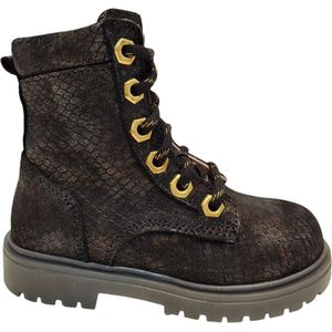 Twins Tina Ton Gold 324625 995 Meisjes Veterboots - Zwart Goud - 26