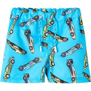 Name it zwemshort jongens - blauw - NMMhotwheels - maat 86