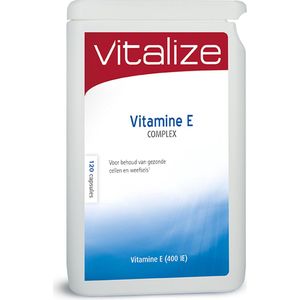 Vitalize Vitamine E Complex 120 capsules | Voor het behoud van gezonde cellen en weefsels - Draagt bij tot de bescherming van cellen tegen oxidatieve schade
