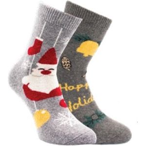 Kerst sokken winter - prijs per 2 paar - deels wol en elastan