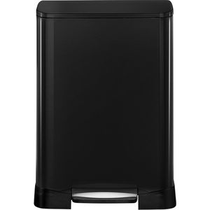 EKO Neo-Cube Pedaalemmer 46 Liter (28+18L) - Zwart - RVS - Fingerprintproof - Soft-close