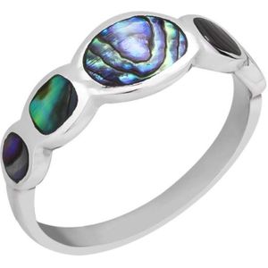 Ringen dames | Zilveren ring met abalone