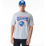 New Era Nfl Helmet Grphc Oversized New York Giants T-shirt Met Korte Mouwen Grijs L Man