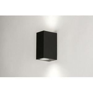 Lumidora Wandlamp 72851 - Voor buiten - RIO - 2 Lichts - GU10 - Zwart - Metaal - Buitenlamp - Badkamerlamp - IP44