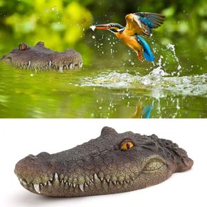 Drijvend Krokodil Hoofd met Levendige Weegschalen Ogen voor Vijver Decoy en Halloween-decor