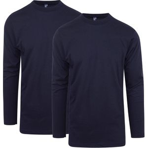 Alan Red T-Shirt Virginia Navy Longsleeve 2-pack - Heren - Basic T-shirts
