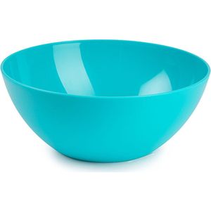 Plasticforte Serveerschaal/saladeschaal - D20 x H8 cm - kunststof - blauw