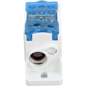 JGS Premium - DIN-rail Aansluitblok Voedingsaansluitdoos voor Elektriciteit 160A - Eindverdeelkast in Blauw