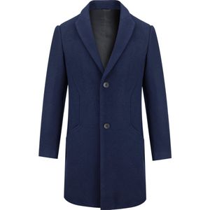Allthemen Heren Lang Wollen Overcoat Klassieke Jas - Warme Winter Jassen - S
