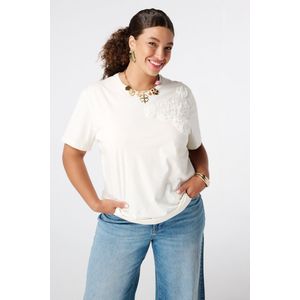 MS Mode T-shirt T-shirt met geborduurde opdruk