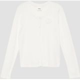 Vest - Gebreid - Met Bloemenapplicatie - Lange Mouwen