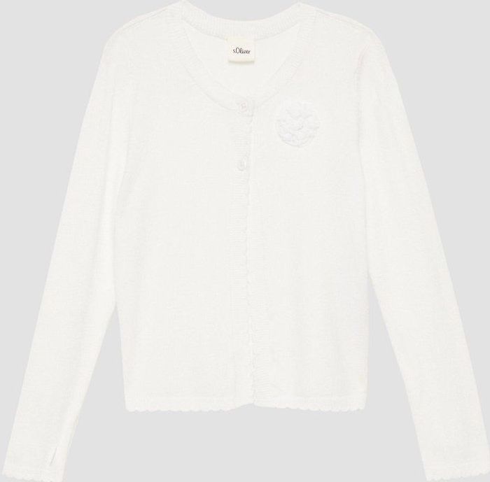 Vest - Gebreid - Met Bloemenapplicatie - Lange Mouwen