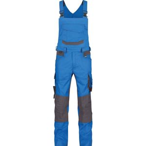 DASSY® Tronix Bretelbroek met stretch en kniezakken - maat 44 - AZUURBLAUW/ANTRACIETGRIJS