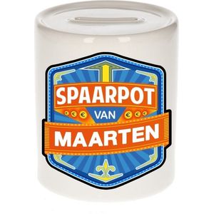 Kinder spaarpot voor Maarten - keramiek - naam spaarpotten