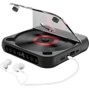 Walkman BT Draagbare CD-Speler met Stofdichte Afdekking - Inclusief Hoofdtelefoon - 6 Modi AB-Herhalingstimer - Afstandsbediening - Externe Afspeelfunctie