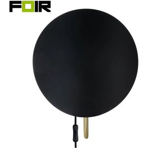 Wandlamp zwart & geborsteld messing E27 fitting schakelaar - Spargo Design For The People