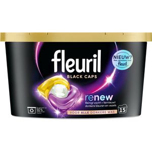Fleuril - Wasmiddel - Renew Black Caps - Zwarte Was - 15 wasbeurten - 1 stuk