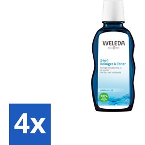 WELEDA - Reiniger & Toner 2‑in‑1 - 100 ml - Voordeelverpakking - 4 stuks