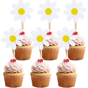 20 stuks taarttoppers madeliefjes - voor kinderen verjaardag babyshower bruiloft banket - meerkleurig .