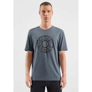 Q/S designed by - Heren t-shirt - Maat S - Mannen - blauw - katoen