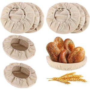 Rijsmandje Broodbakken - Rijsmandje Brood - Rijsmand Rond - Banneton - Deegkleed Linnen - Zuurdesem Starter Set - Deegmand